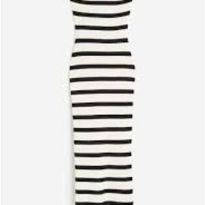 Striped Black and White Maxi Dress
